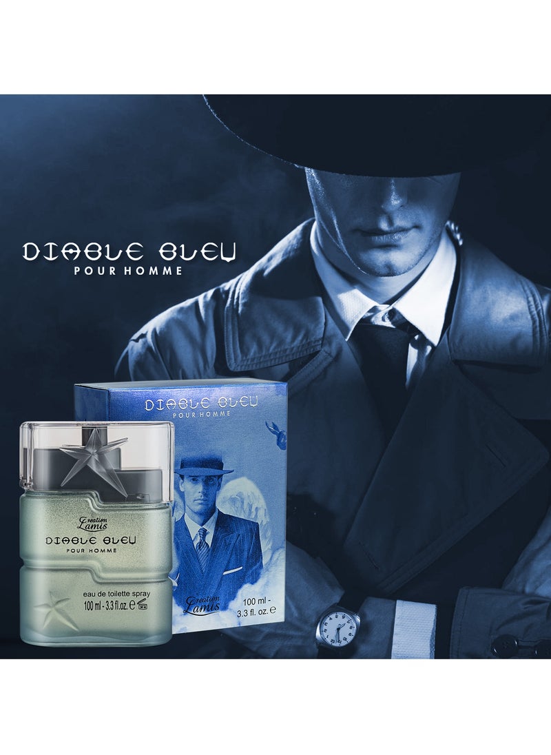 Diable Bleu Eau de Toilette For Men 100ml and Creation Lamis Deluxe Illustrious Eau de Toilette For Men 100ml (Combo Pack)