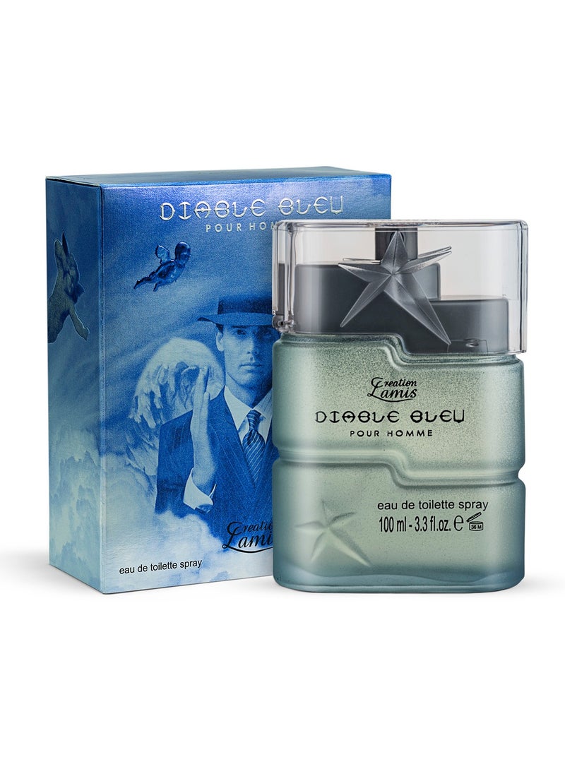 Diable Bleu Eau de Toilette For Men 100ml and Creation Lamis Deluxe Illustrious Eau de Toilette For Men 100ml (Combo Pack)