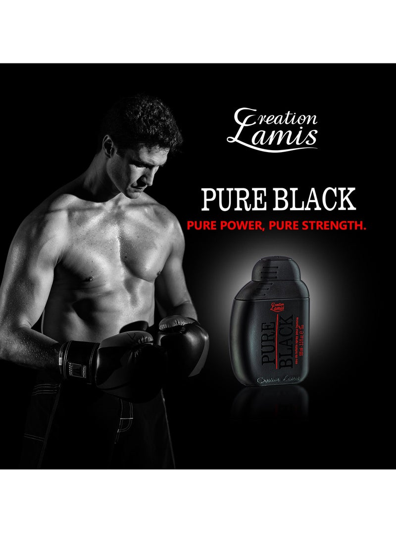 Pure Black Eau de Toilette For Men 100ml and Creation Lamis Deluxe Roulette Rouge Eau de Parfum Unisex 100ml (Combo Pack)