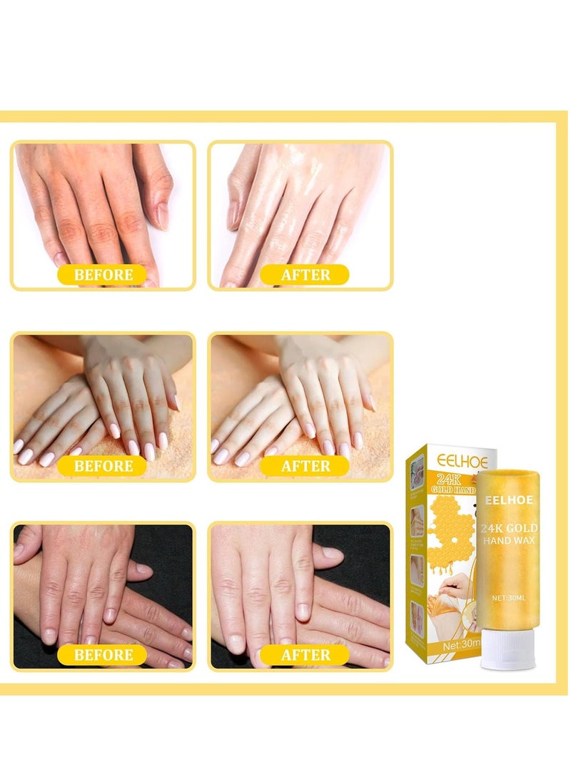 Honey Peel Off Hand Mask,Moisturizing Repairing Hand Mask,Exfoliating Hand Peeling Mask,Repair Rough Skin for Men & Women