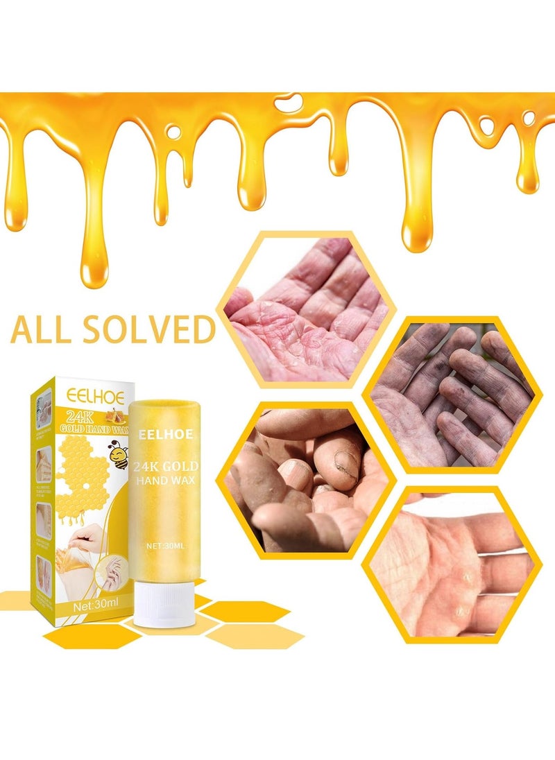 Honey Peel Off Hand Mask,Moisturizing Repairing Hand Mask,Exfoliating Hand Peeling Mask,Repair Rough Skin for Men & Women