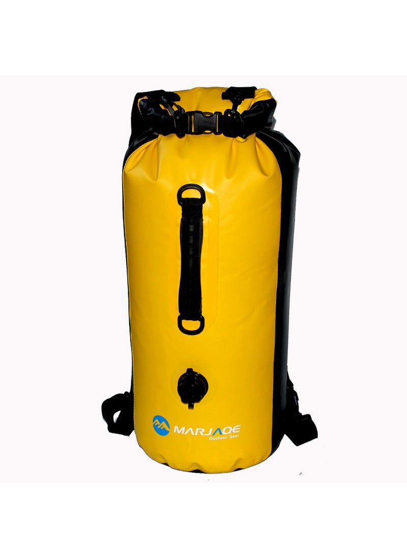 MARJAQE Inflatable Waterproof Dry Bag Backpack Yellow