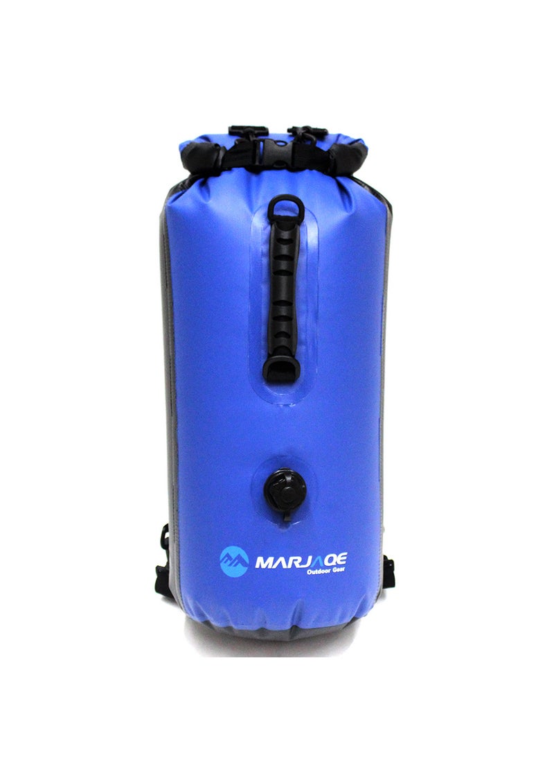 MARJAQE Inflatable Waterproof Dry Bag Backpack Blue