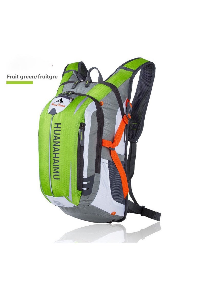 Warneim Riding Backpack Multifunctional Waterproof Breathable Sports Backpack Mountain Bike Water Bag Backpack Fruit Green