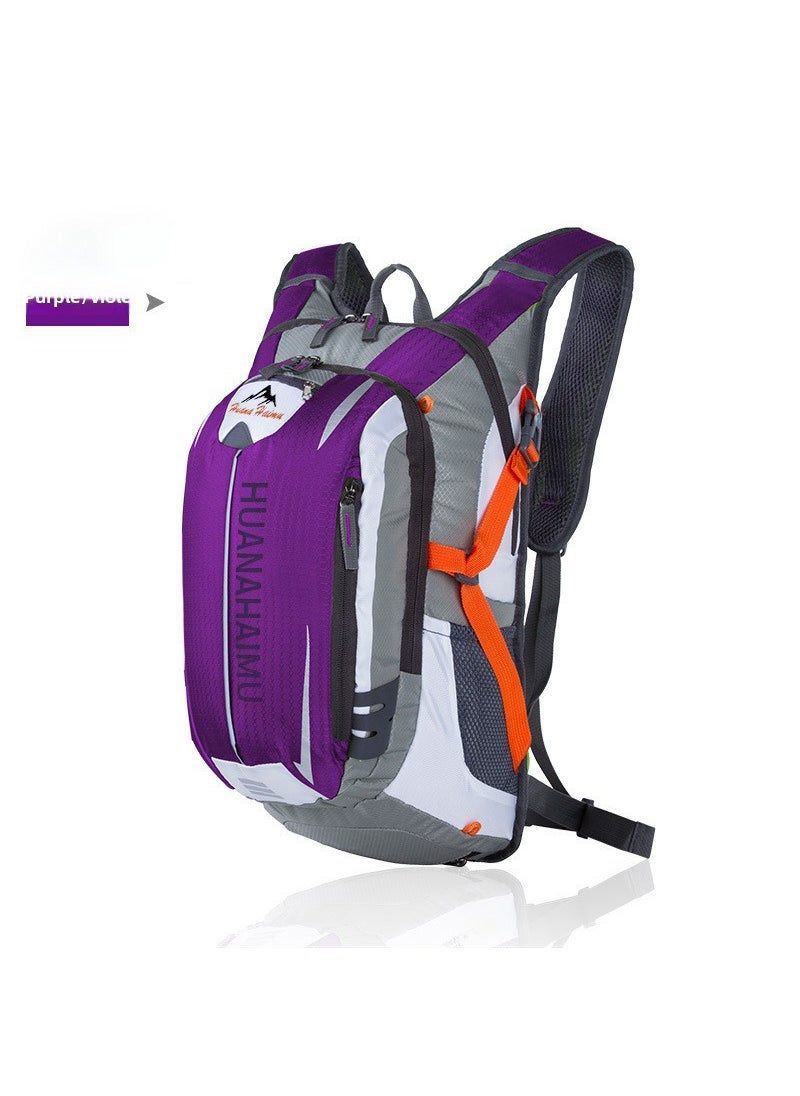 Warneim Riding Backpack Multifunctional Waterproof Breathable Sports Backpack Mountain Bike Water Bag Backpack Purple