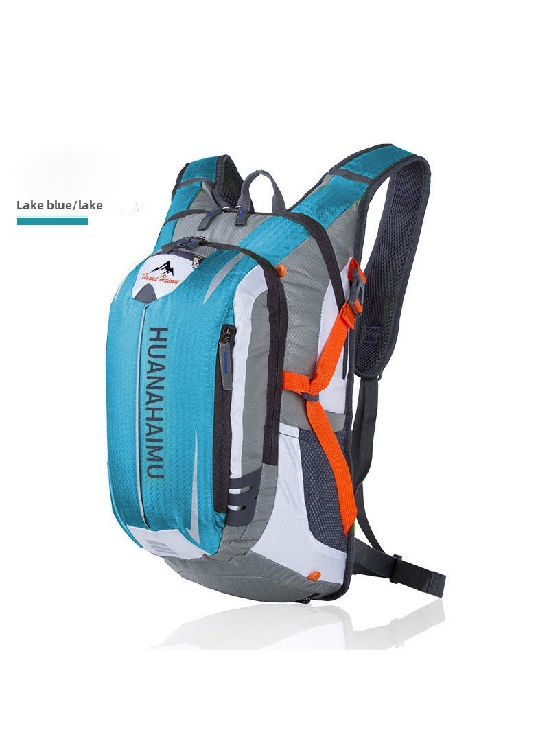 Warneim Riding Backpack Multifunctional Waterproof Breathable Sports Backpack Mountain Bike Water Bag Backpack Lake Blue