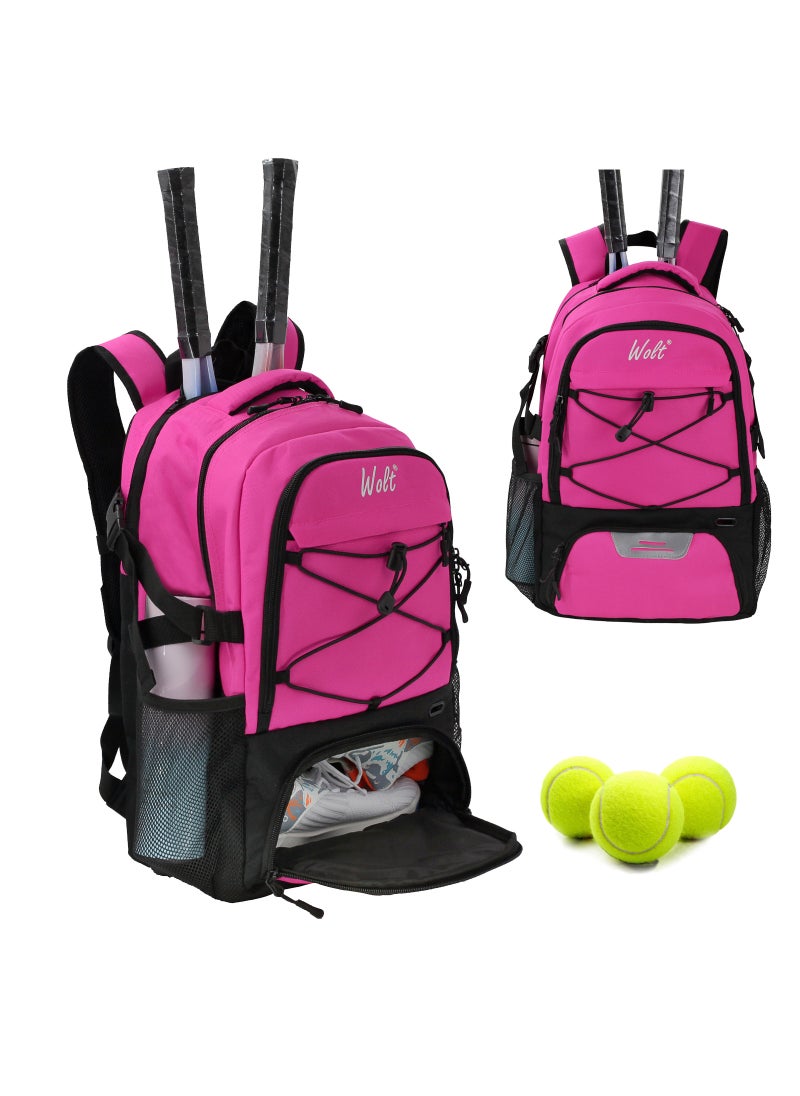 KMV Sports Fitness Bag Large Capacity Travel Backpack Rose Red