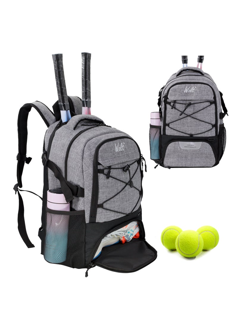 KMV Sports Fitness Bag Large Capacity Travel Backpack Gray