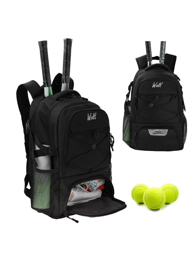 KMV Sports Fitness Bag Large Capacity Travel Backpack Black