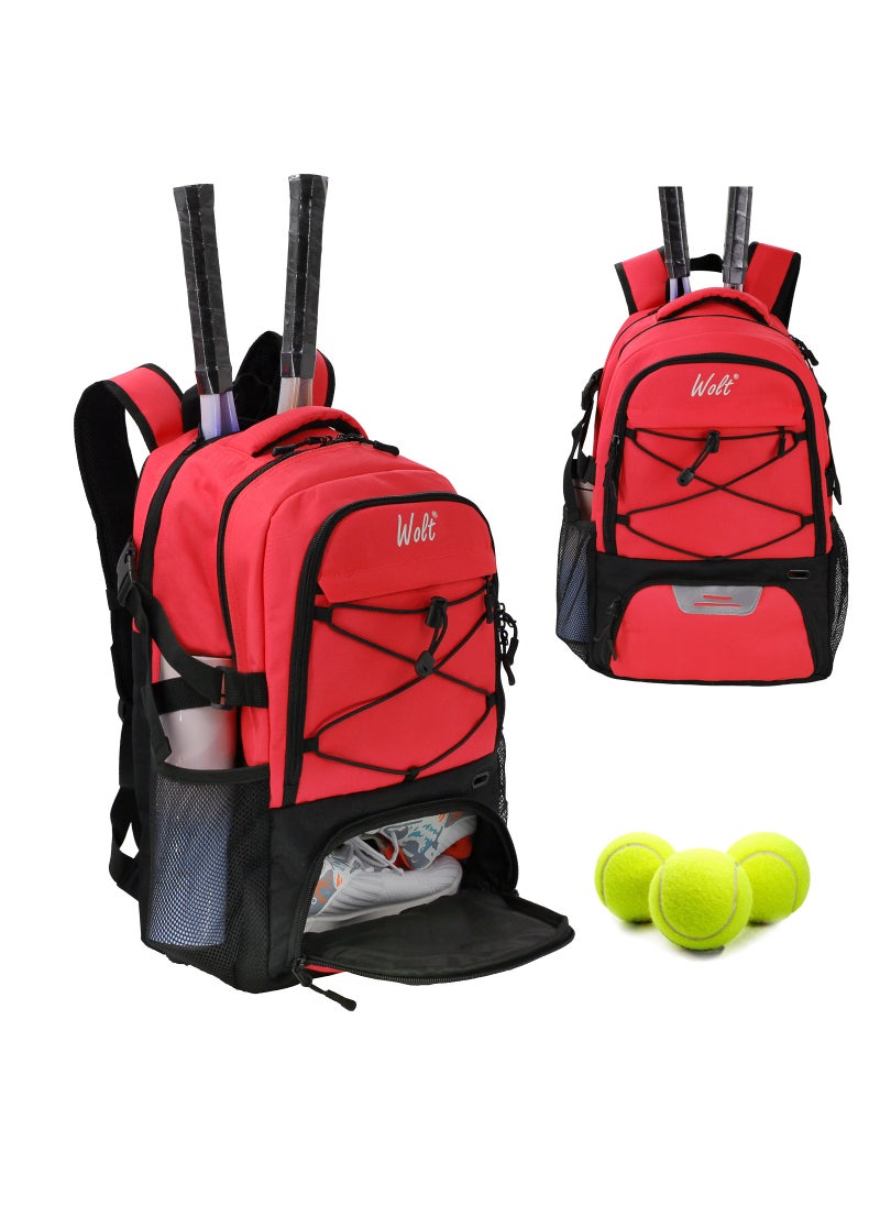 KMV Sports Fitness Bag Large Capacity Travel Backpack Red