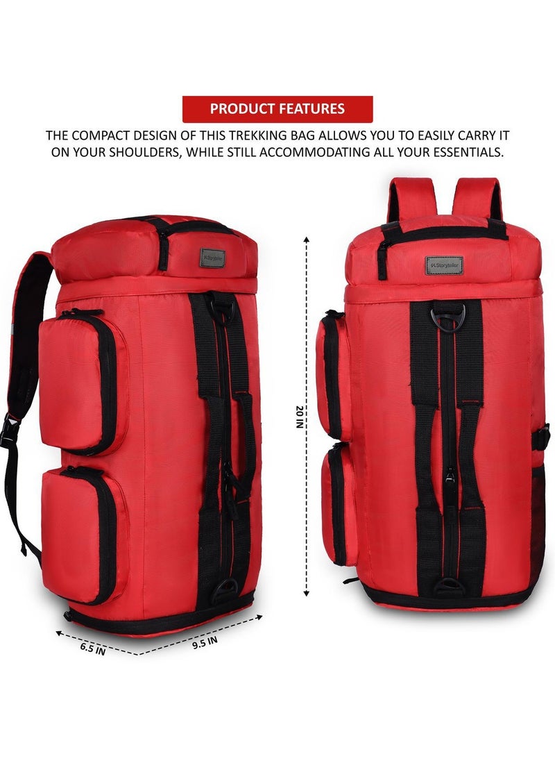 BRAVE  45L Multi Compartment Unisex Hiking/Trekking/Camping Backpack With Shoes Compartment for Men and Women RED