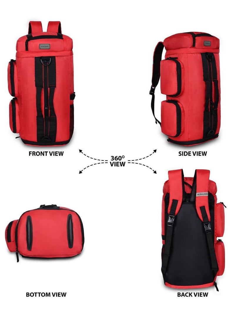 BRAVE  45L Multi Compartment Unisex Hiking/Trekking/Camping Backpack With Shoes Compartment for Men and Women RED