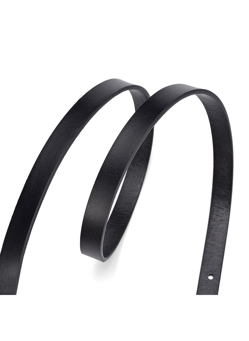 2024 new womens dress decorative thin belt fashionable all-match Millennium y2g simple belt for women Wholesale Black