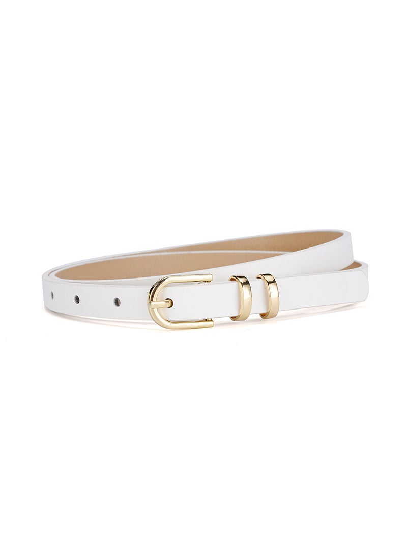 2024 new womens dress decorative thin belt fashionable all-match Millennium y2g simple belt for women Wholesale White