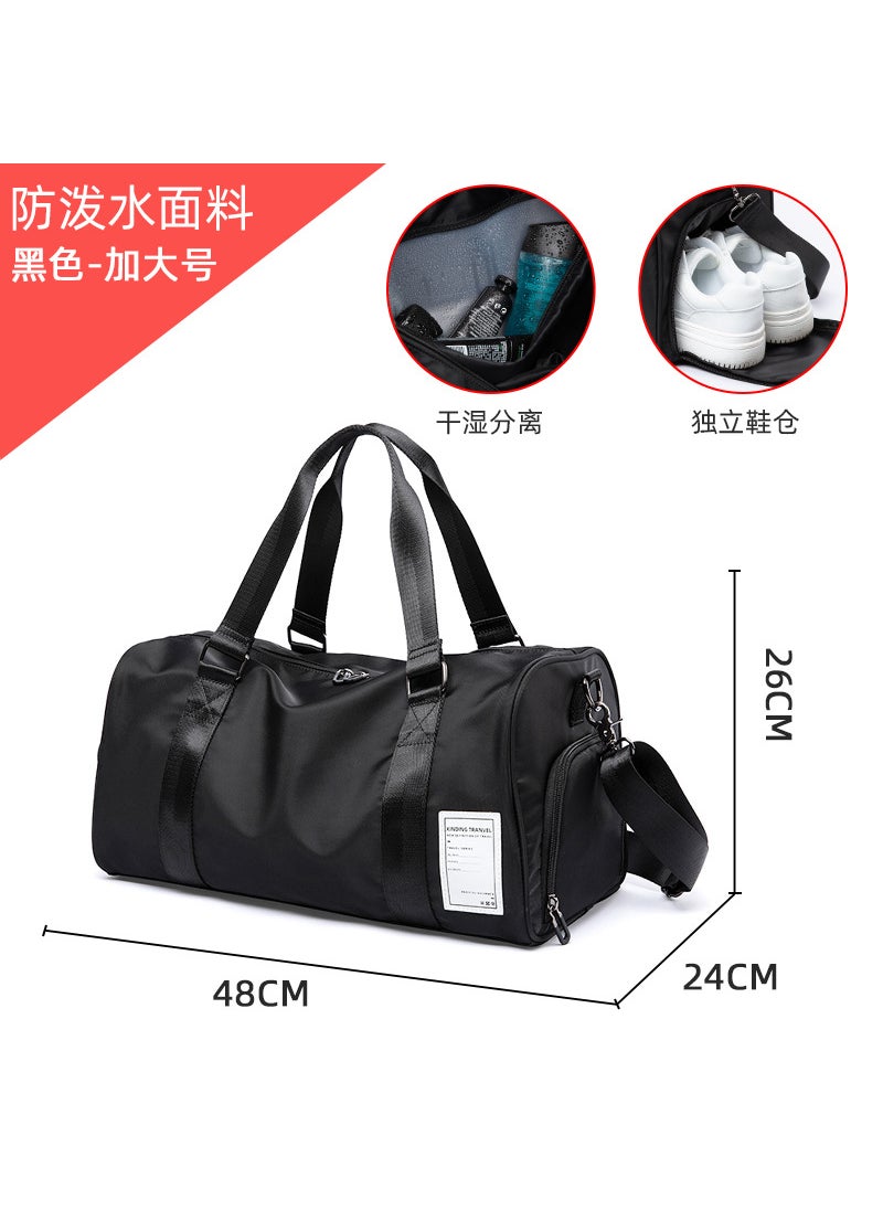 Mens Gym Bag with Wet-Dry Separation Large Capacity Black large