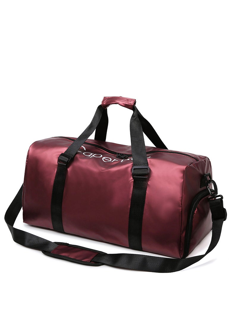 Wholesale Short Distance Shoes Portable Travel Bag Dry and Wet Separated Large Capacity Shoulder Bag Sports Fitness Bag Custom LOGO Burgundy