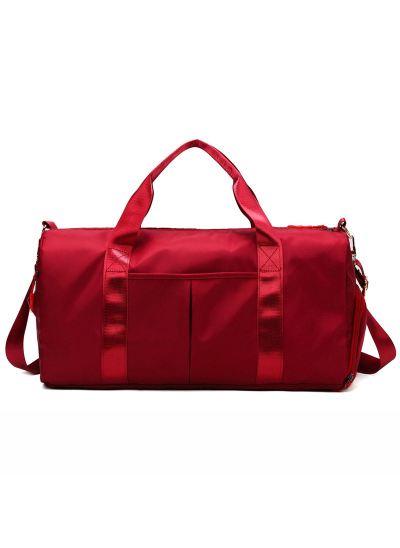 Travel bag dry and wet separation sports yoga bag 2023 fitness bag large capacity short travel training LOGO wholesale Red