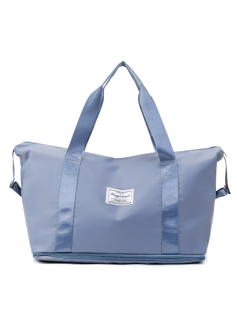 Dual-use Gym Yoga Bag Large Capacity Travel Duffle Haze Blue