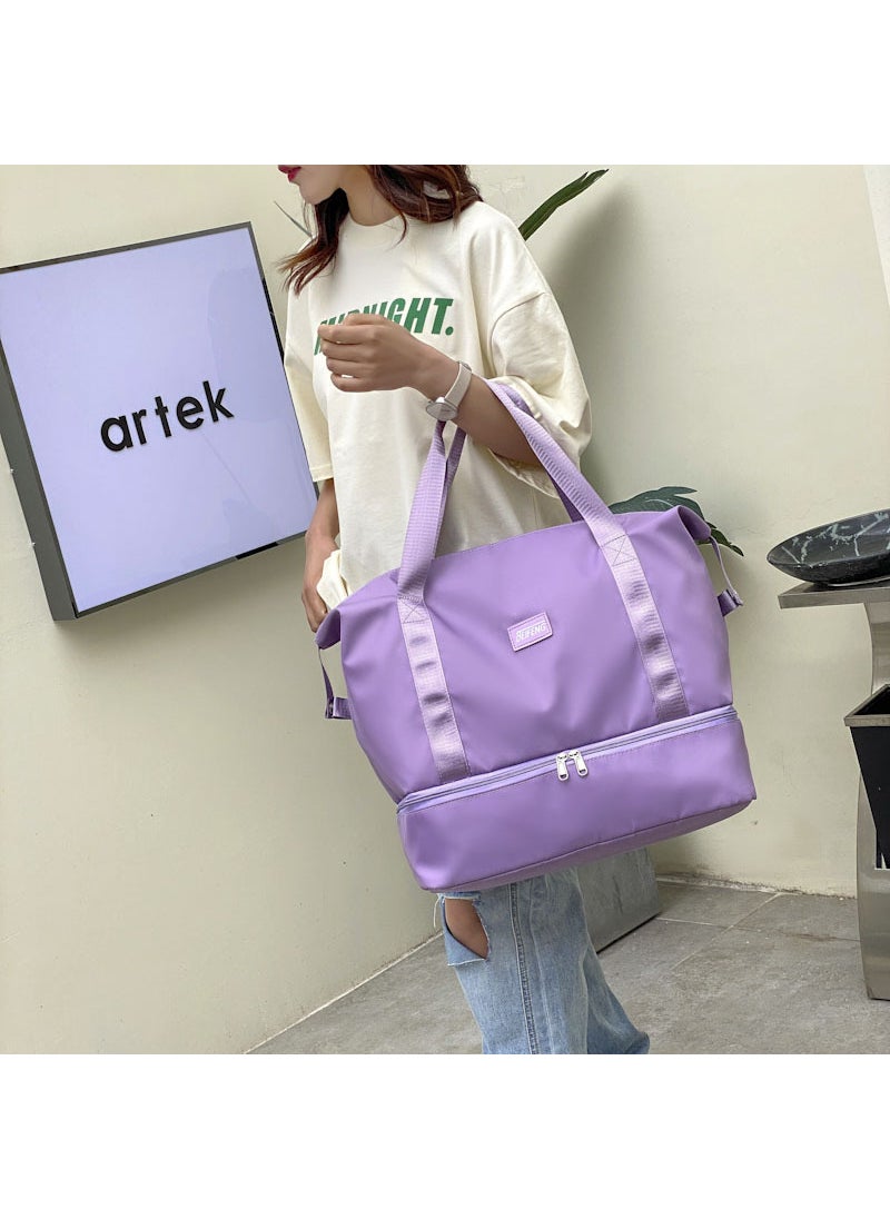 Travel bag wholesale dry and wet separation Yoga Fitness Bag travel sports portable travel bag multi-functional travel bag Taro purple