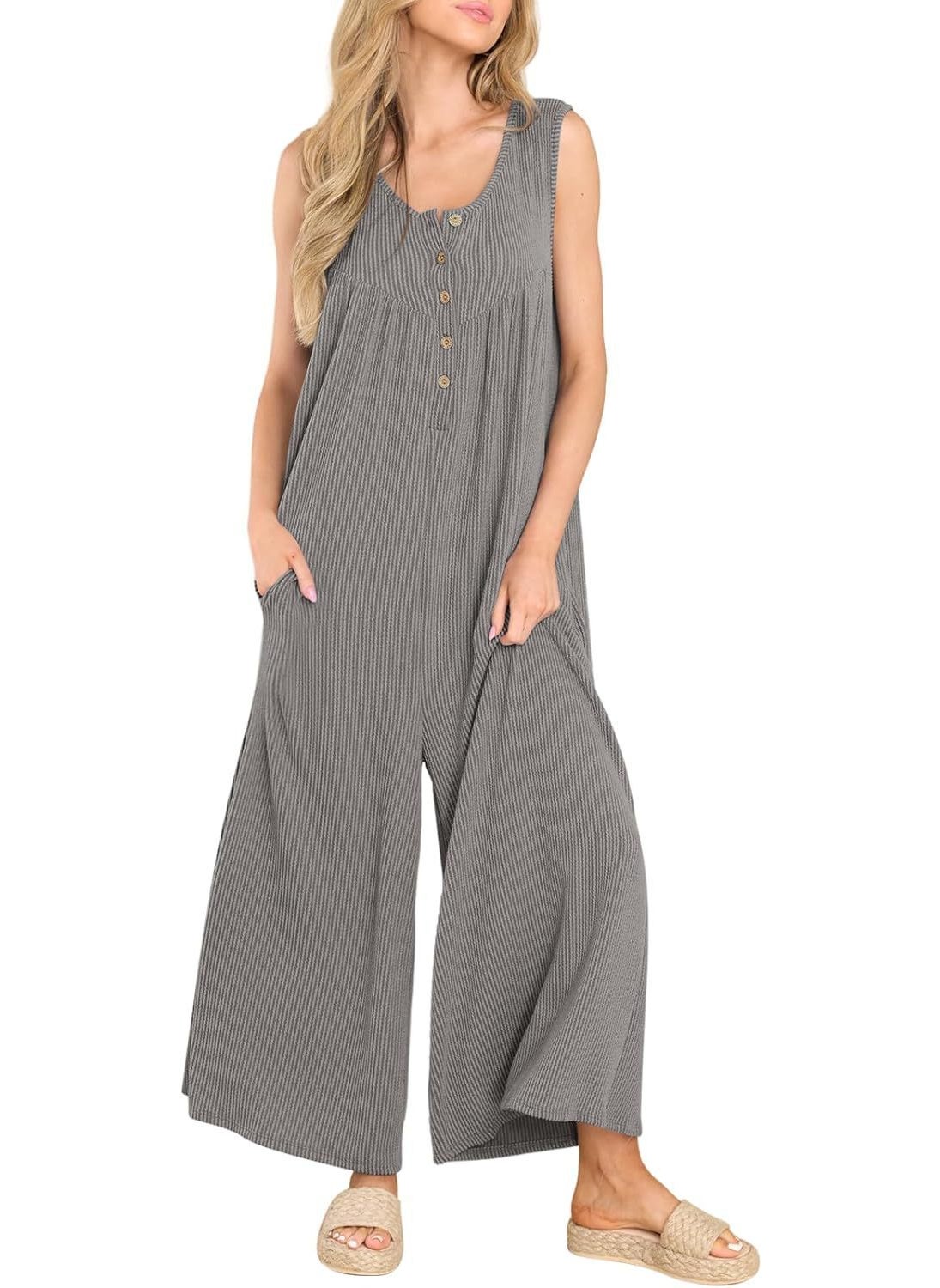 2024 Autumn Winter Fresh Casual Womens Jumpsuit with Pockets Apricot