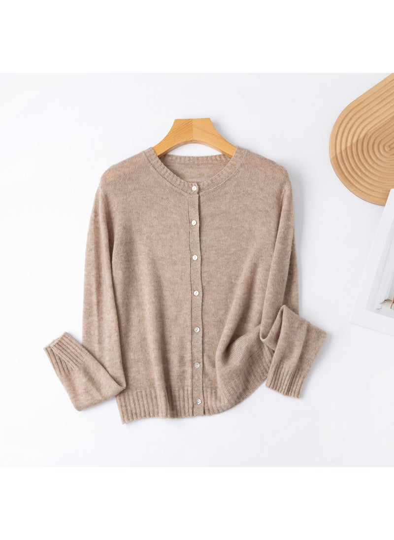 Seamless Gentle Knit Sweater Women camel