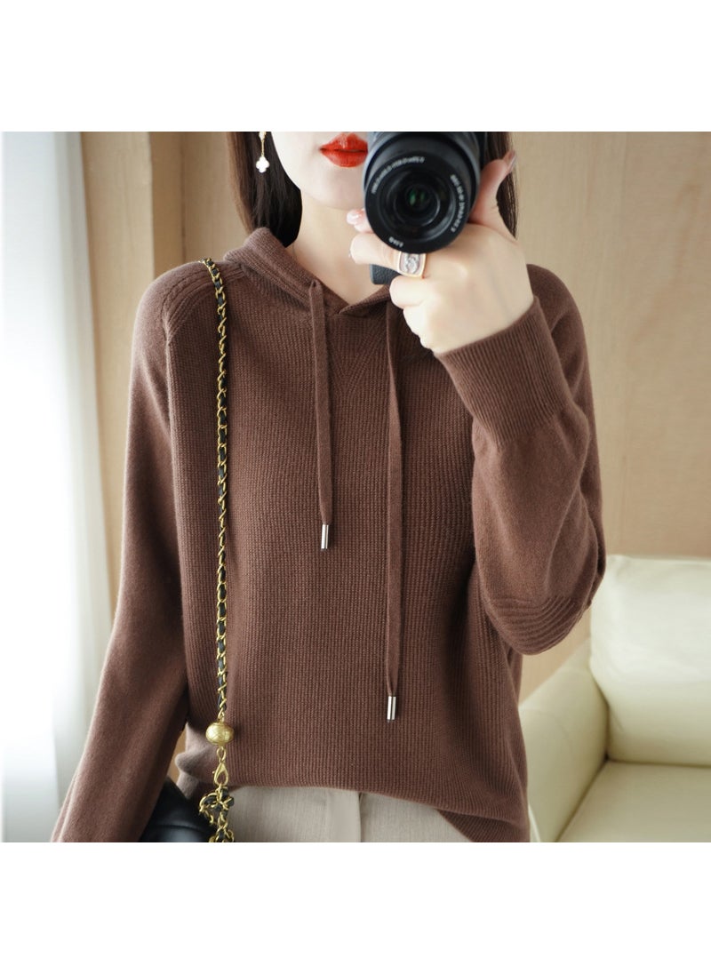 2024 Autumn Elegant Pullover Sweater brown