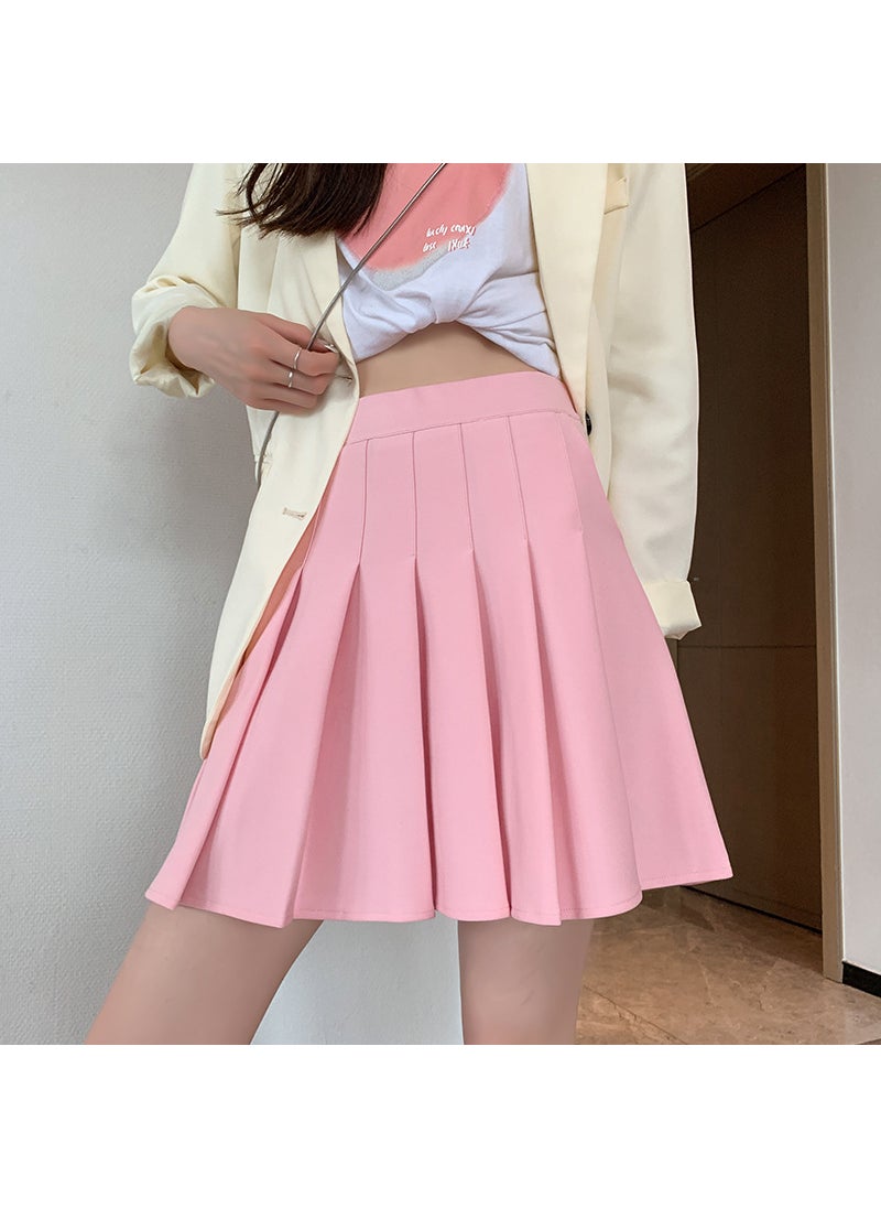 elastic waist skirt womens summer pocket pleated skirt autumn and winter 2024 new high waist slimming short skirt Green