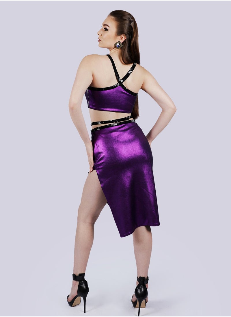 Lure - Criss Cross Purple Skirt