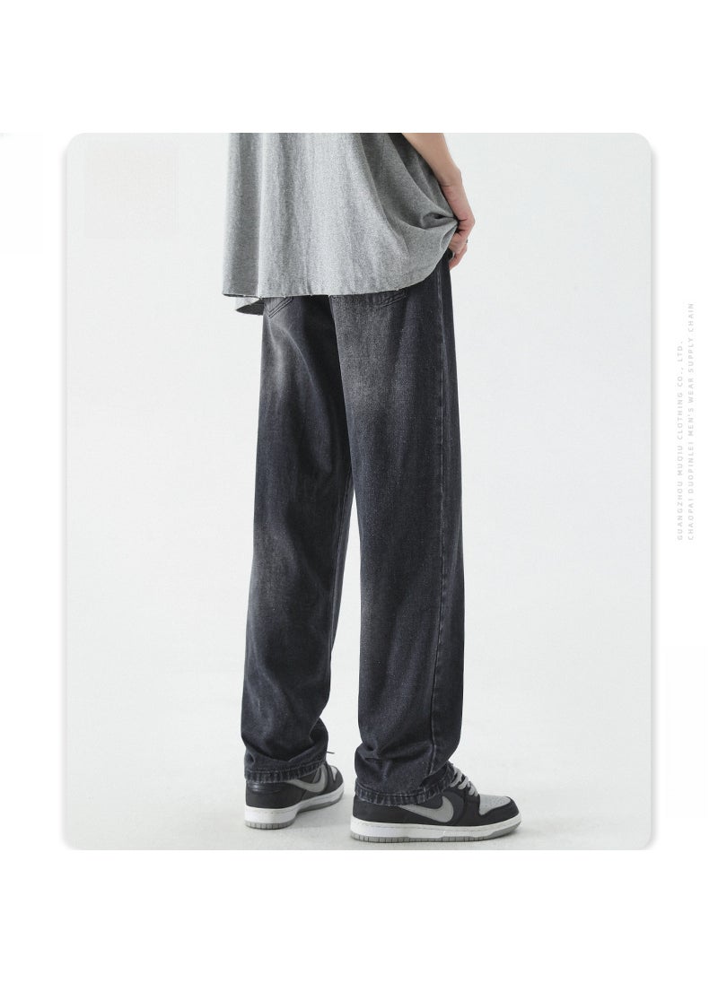 Casual American Wide-Leg Denim Nostalgic Blue