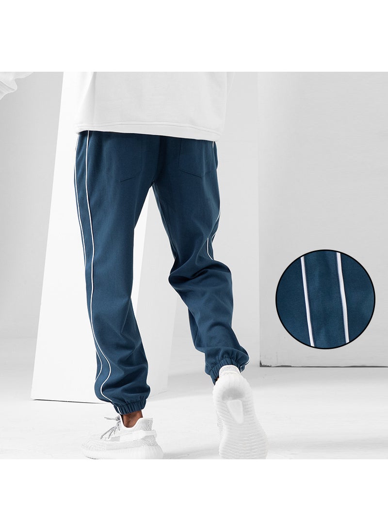 Spring and Autumn Mens Casual Pants Youth Large Size Solid Color Sports Long Pants Slim-fit Straight Jogging Pants Men Grey