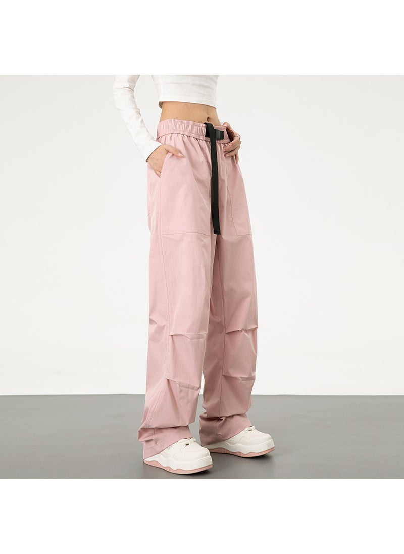 Womens Casual Workout Pants Slim Spring Pink