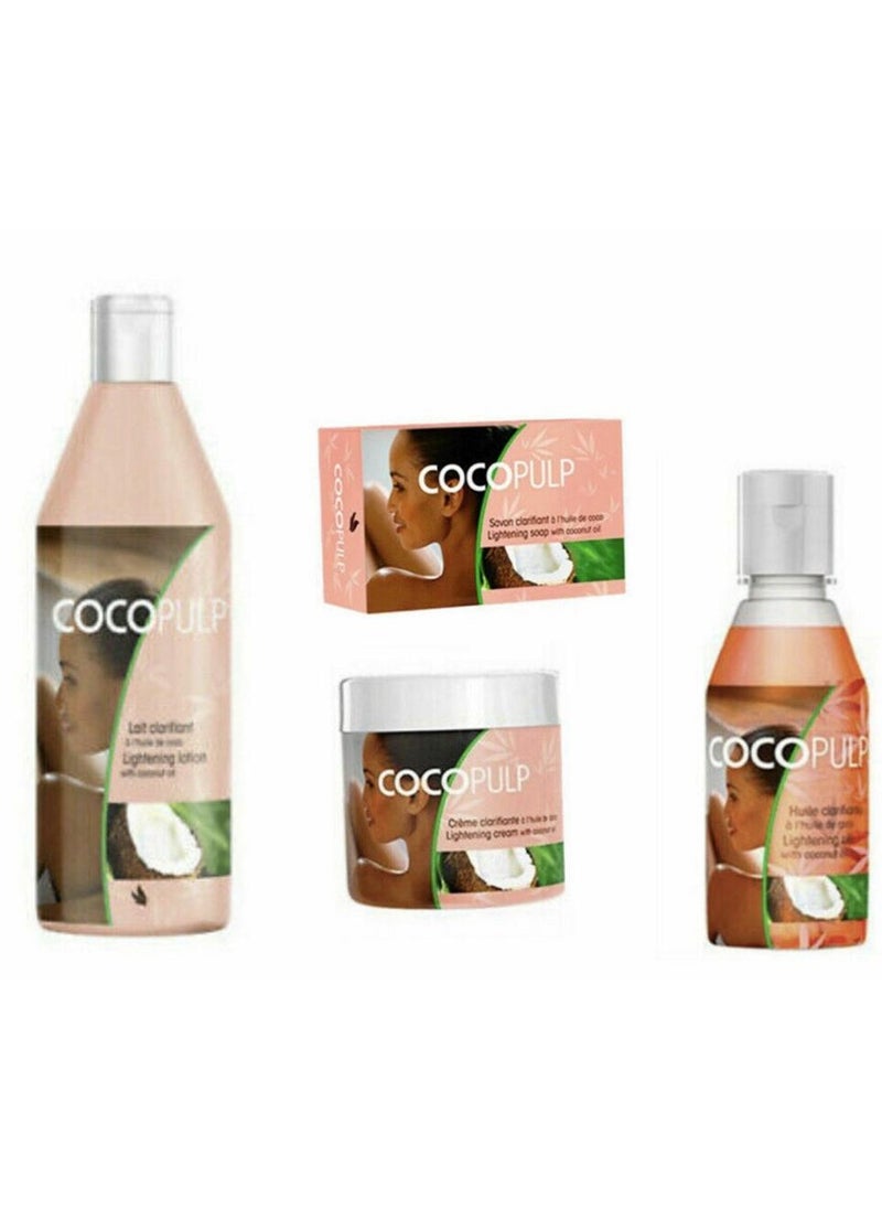 Cocopulp clarifiante lightening creme Lotion Oil Soap Complete Set