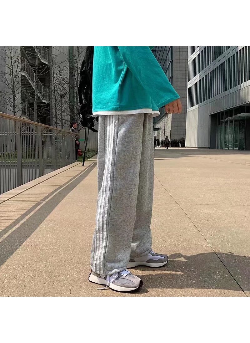 Vintage American Side Stripe Jogger Pants Black