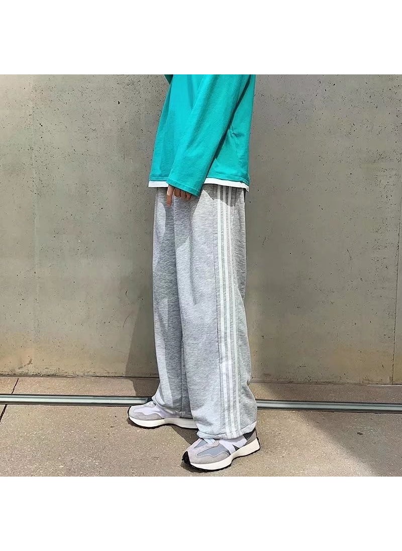 Vintage American Side Stripe Jogger Pants Grey