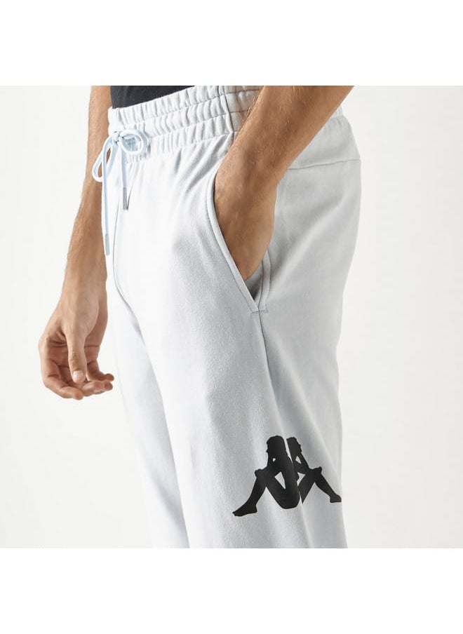 Kappa Logo Detail Joggers with Pockets and Drawstring Closure