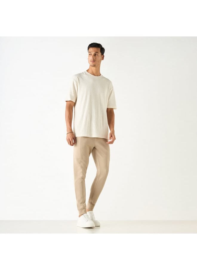 Iconic Textured Joggers with Drawstring Closure and Pockets