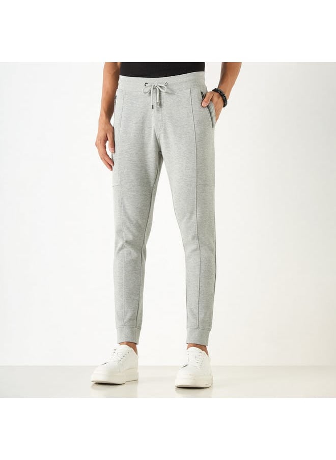 Iconic Textured Joggers with Drawstring Closure and Pockets