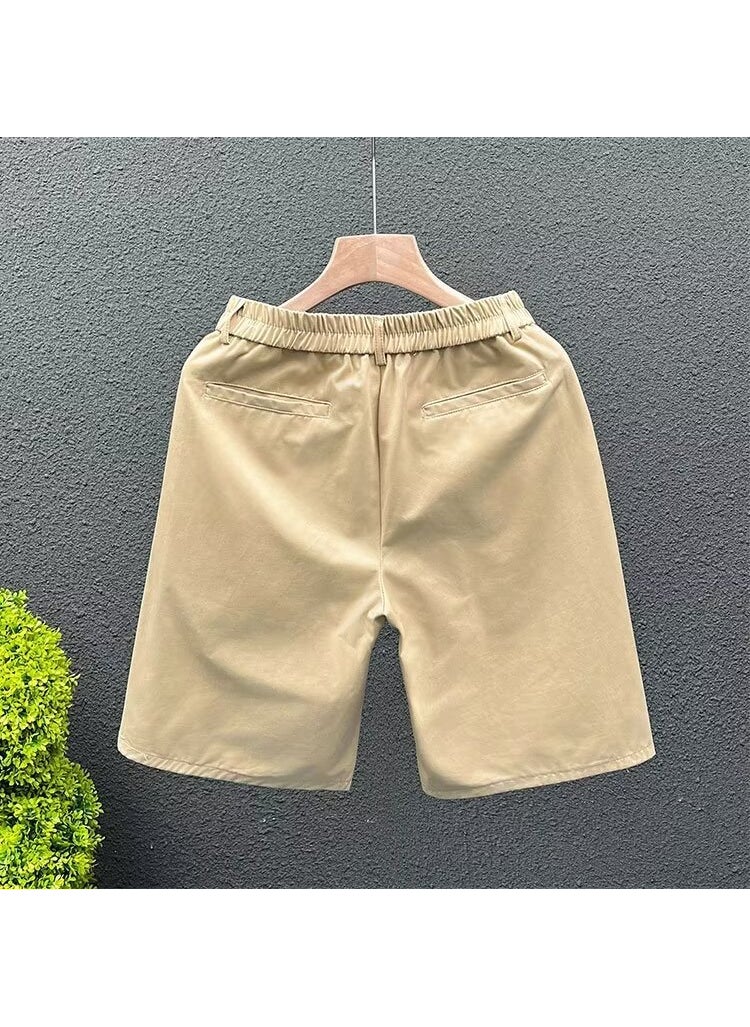 High-Quality Washed Cotton Mens White Summer Shorts Khakis [Washed Cotton]]