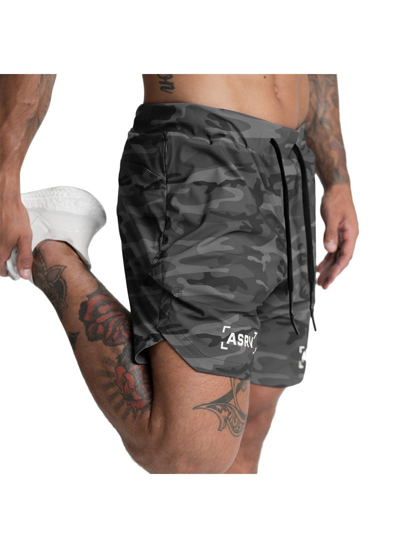 2024 summer mens sports shorts American youth loose quick-drying fifth pants mens running training fitness pants Army Green