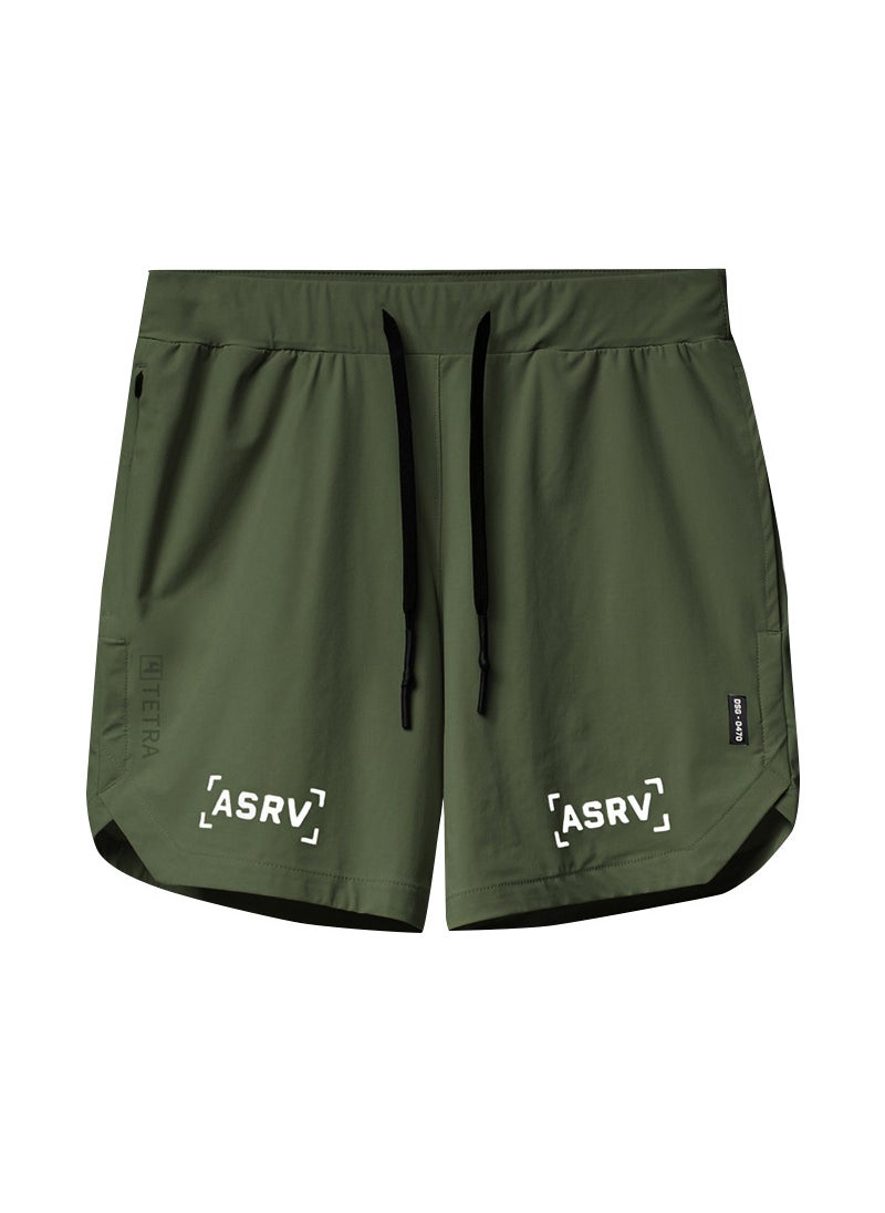 2024 summer mens sports shorts American youth loose quick-drying fifth pants mens running training fitness pants Army Green