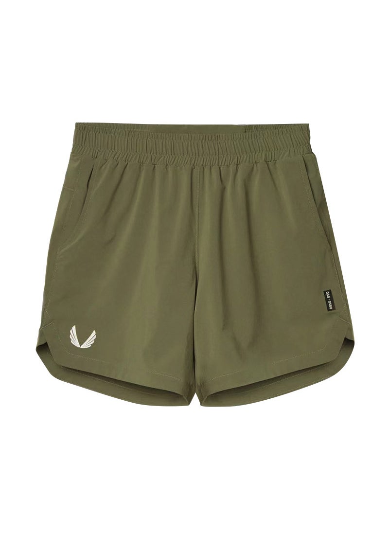 2024 Summer Mens Quick-Dry Shorts with Pockets Army Green