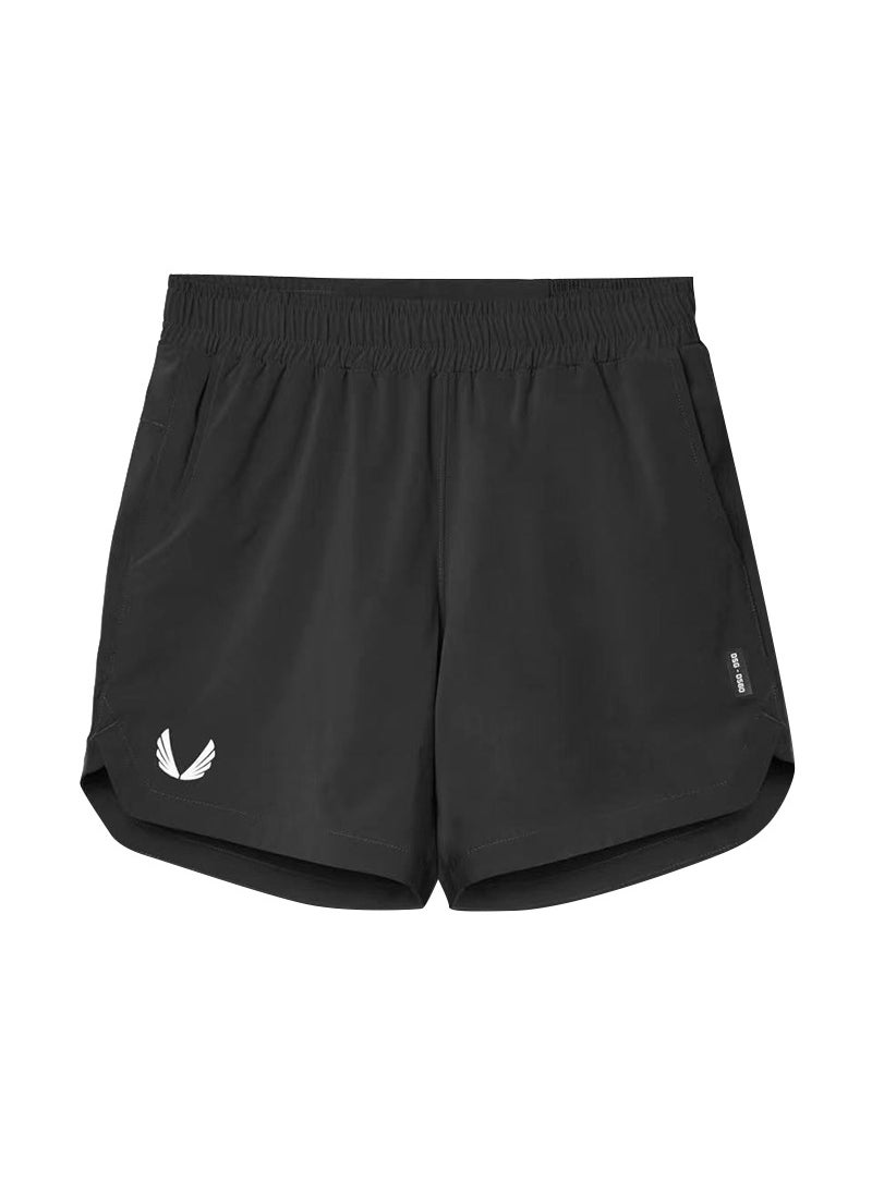 2024 Summer Mens Quick-Dry Shorts with Pockets Black