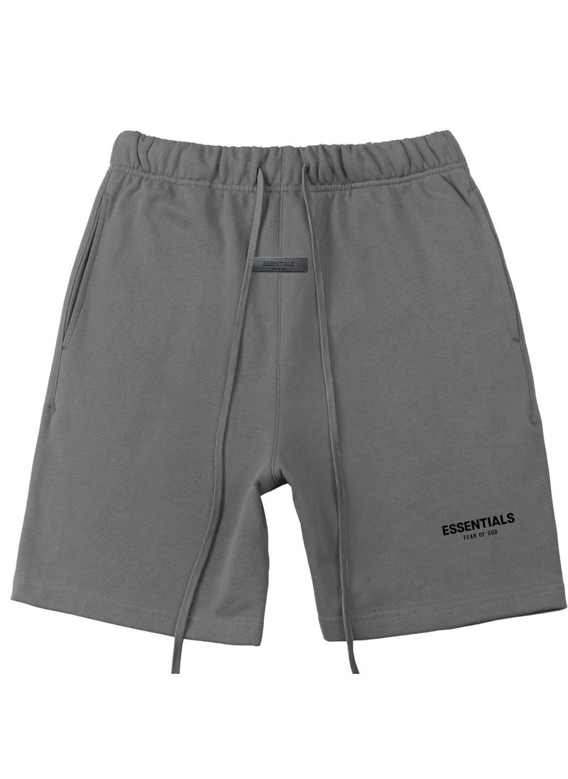 FOG Essentials Season 8 Casual Velour Shorts Charcoal Gray