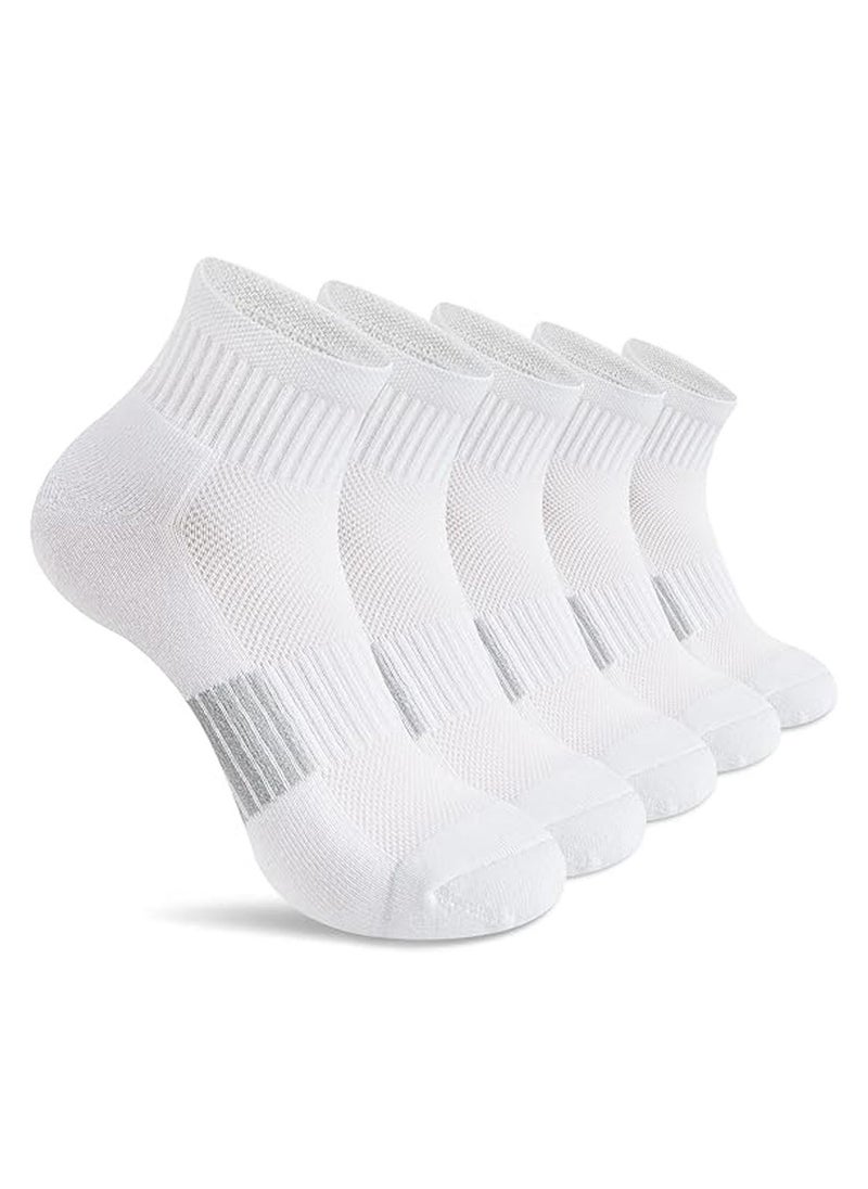 5 Pairs Summer Sports Sweat Absorbent Socks for Men and Women (Size 37-45)