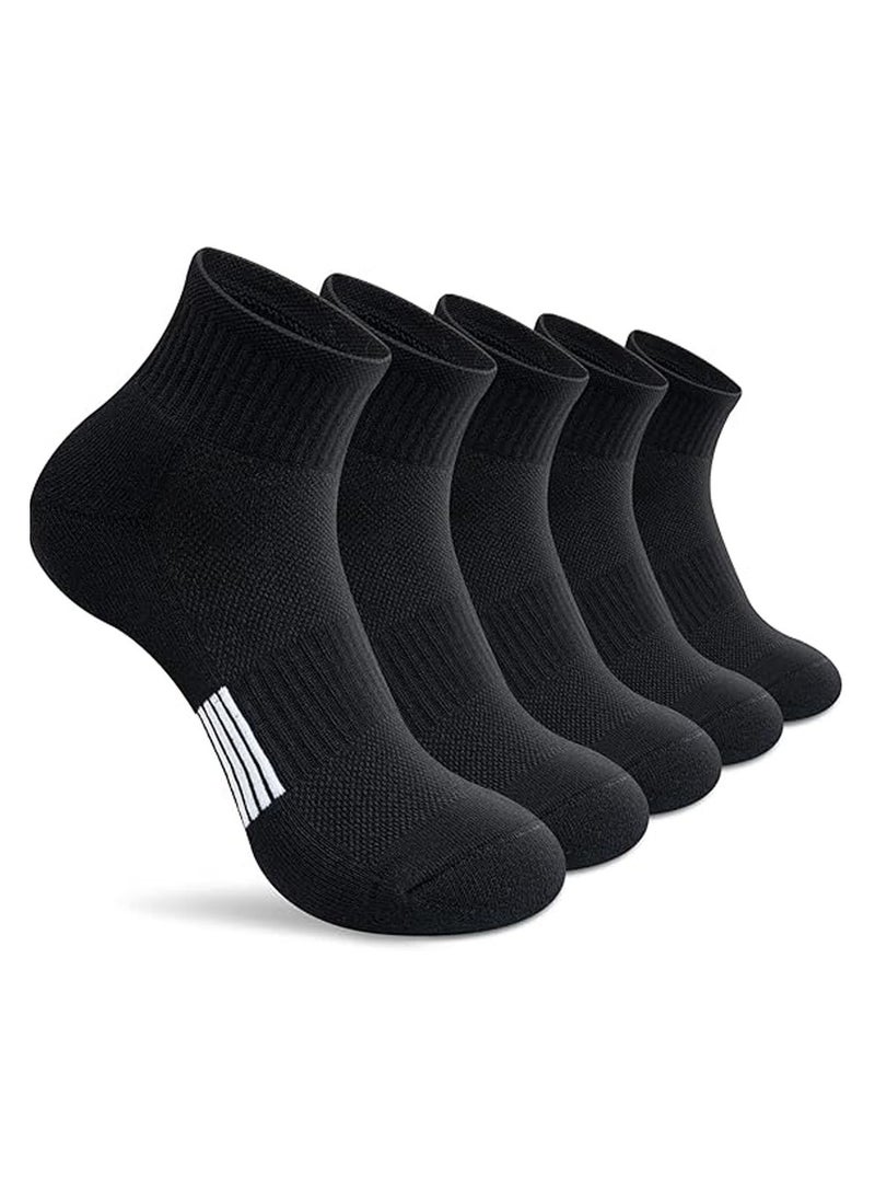 5 Pairs Summer Sports Sweat Absorbent Socks for Men and Women (Size 37-45)