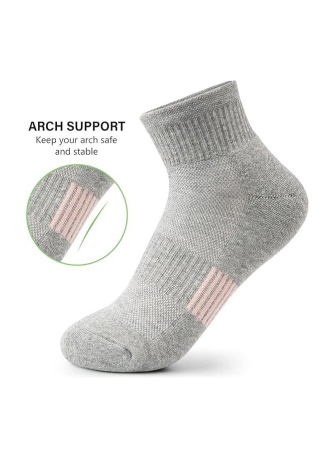 5 Pairs Summer Sports Sweat Absorbent Socks for Men and Women (Size 37-45)