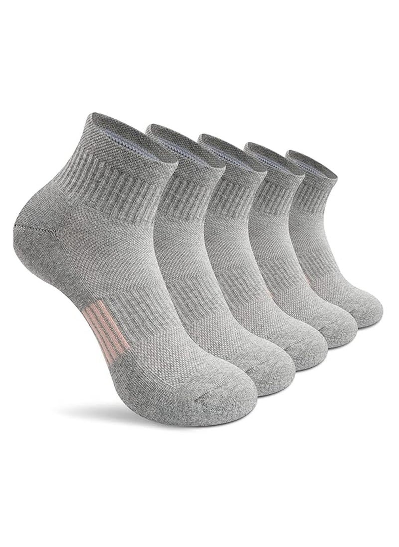 5 Pairs Summer Sports Sweat Absorbent Socks for Men and Women (Size 37-45)