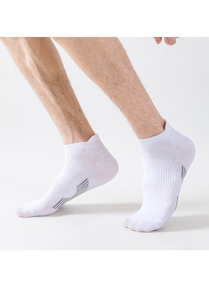 5 Pairs Men's Summer Breathable Sweat Absorbent Socks (Size 38-45)