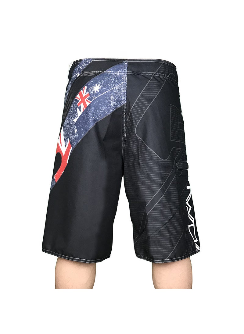 2020 Quick-Dry Surf Beach Shorts Mens Fitness Black