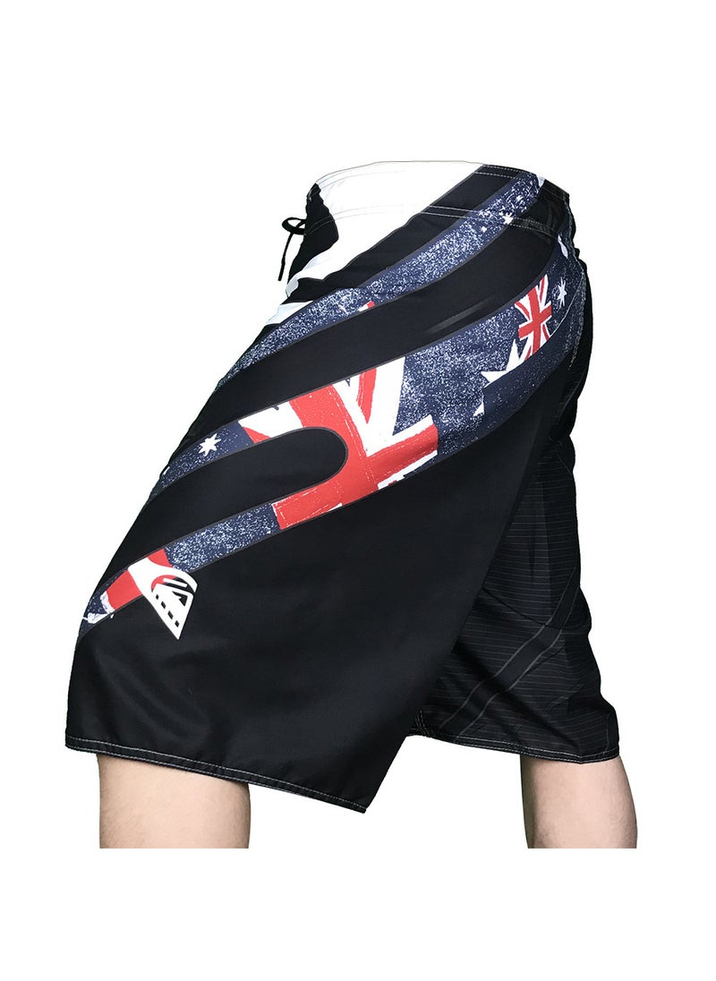2020 Quick-Dry Surf Beach Shorts Mens Fitness Black